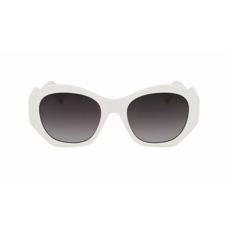KARL LAGERFELD KL6146S-105 Okulary przeciwsłoneczne damskie Havana Acetate Square Frame Brązowe soczewki gradientowe 54mm