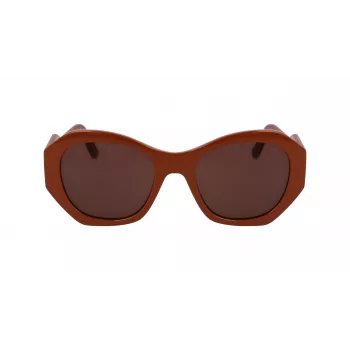 KARL LAGERFELD KL6146S-200 Okulary przeciwsłoneczne damskie kwadratowe Havana Acetate Brązowe Gradient Soczewka 54mm