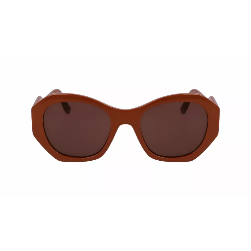 KARL LAGERFELD KL6146S-200 Okulary przeciwsłoneczne damskie kwadratowe Havana Acetate Brązowe Gradient Soczewka 54mm