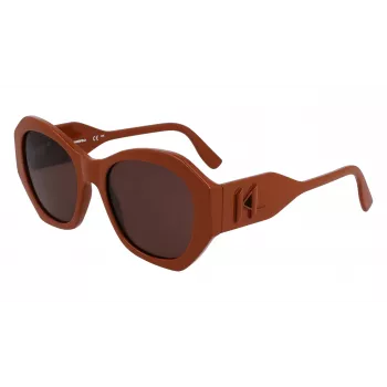 KARL LAGERFELD KL6146S-200 Okulary przeciwsłoneczne damskie kwadratowe Havana Acetate Brązowe Gradient Soczewka 54mm