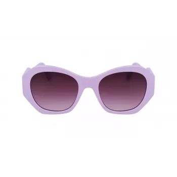 KARL LAGERFELD KL6146S-516 Damskie okulary przeciwsłoneczne w kształcie kwadratu - czarna oprawka, szare gradientowe szkła 54/20/140 mm