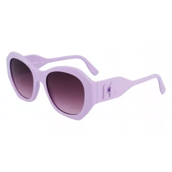 KARL LAGERFELD KL6146S-516 Damskie okulary przeciwsłoneczne w kształcie kwadratu - czarna oprawka, szare gradientowe szkła 54/20/140 mm