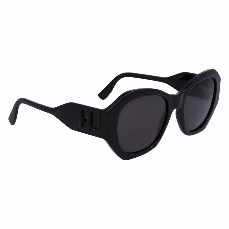 Okulary przeciwsłoneczne KARL LAGERFELD KL6146SN-1 dla kobiet - kwadratowa oprawka kocie oko z acetatu - ochrona UV400 - soczewki 54mm