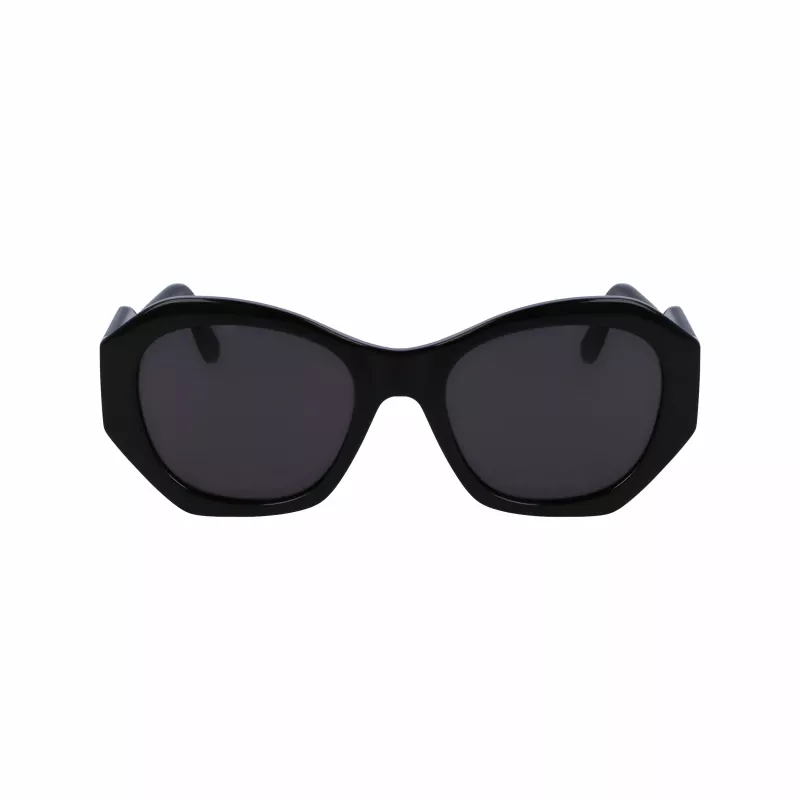 Okulary przeciwsłoneczne KARL LAGERFELD KL6146SN-1 dla kobiet - kwadratowa oprawka kocie oko z acetatu - ochrona UV400 - soczewki 54mm