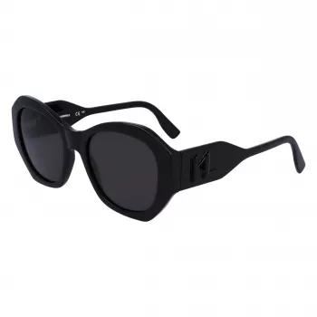 Okulary przeciwsłoneczne KARL LAGERFELD KL6146SN-1 dla kobiet - kwadratowa oprawka kocie oko z acetatu - ochrona UV400 - soczewki 54mm
