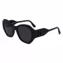 Okulary przeciwsłoneczne KARL LAGERFELD KL6146SN-1 dla kobiet - kwadratowa oprawka kocie oko z acetatu - ochrona UV400 - soczewki 54mm