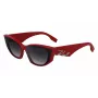 KARL LAGERFELD KL6162S-600 Damskie okulary przeciwsłoneczne motylkowe - czerwono-bordowa oprawka acetatowa, gradientowe brązowe soczewki, 64/14/140 mm