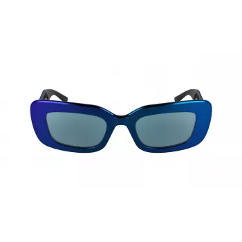 KARL LAGERFELD KL6164S-400 Okulary przeciwsłoneczne damskie kocie oko przezroczysty niebieski szary gradient 50 mm