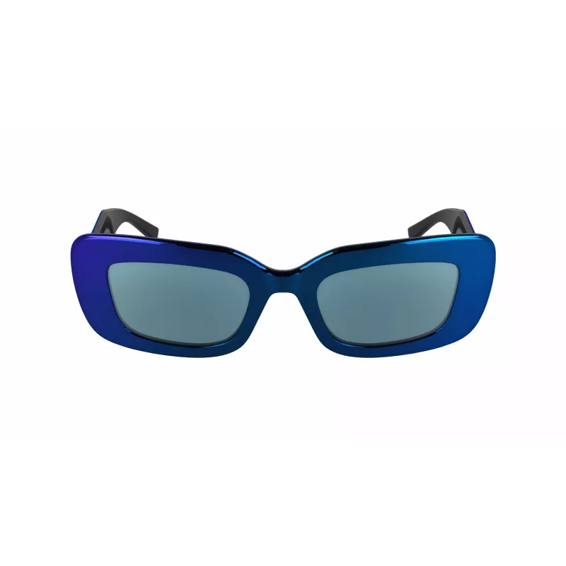 KARL LAGERFELD KL6164S-400 Okulary przeciwsłoneczne damskie kocie oko przezroczysty niebieski szary gradient 50 mm