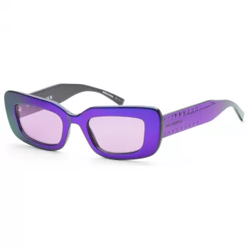 KARL LAGERFELD KL6164S-500 Damskie kwadratowe okulary przeciwsłoneczne z acetatu - Czarny/Szary 50mm