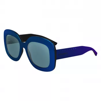 Okulary przeciwsłoneczne KARL LAGERFELD KL6165S-400 damskie, kwadratowe, oprawka pełna z tworzywa sztucznego, soczewki gradientowe szare, 53/19/140 mm