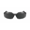 KARL LAGERFELD KL6167S-020 Damskie okulary przeciwsłoneczne w kształcie kwadratu - czarna oprawka acetatowa, szare dymne szkła, 53 mm