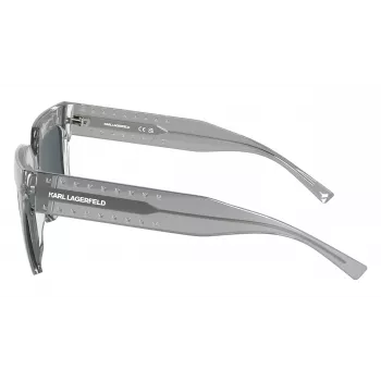 KARL LAGERFELD KL6181S551900 Damskie okulary przeciwsłoneczne Cat Eye Czarny Szary Gradient 55/19/140 mm
