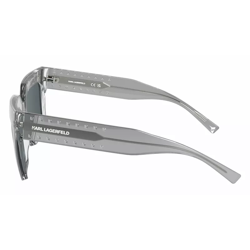 KARL LAGERFELD KL6181S551900 Damskie okulary przeciwsłoneczne Cat Eye Czarny Szary Gradient 55/19/140 mm