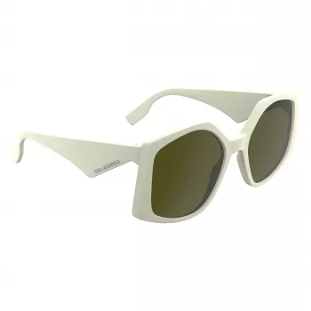 KARL LAGERFELD KL6208S-105 Okulary przeciwsłoneczne damskie - czarna oprawka acetatowa, szare soczewki poliwęglanowe, 55mm