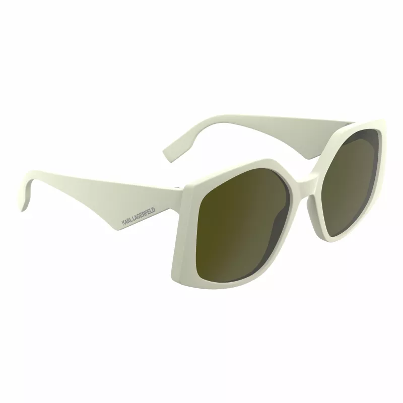 KARL LAGERFELD KL6208S-105 Okulary przeciwsłoneczne damskie - czarna oprawka acetatowa, szare soczewki poliwęglanowe, 55mm