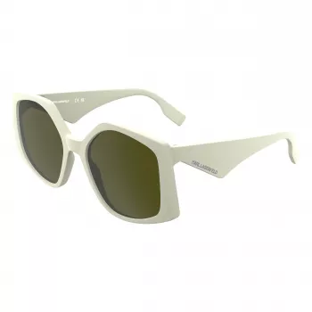 KARL LAGERFELD KL6208S-105 Okulary przeciwsłoneczne damskie - czarna oprawka acetatowa, szare soczewki poliwęglanowe, 55mm