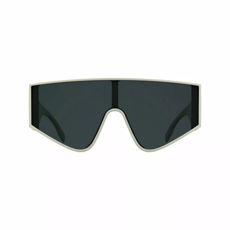 KARL LAGERFELD KL6209S-105 Unisex Square Sunglasses, Shiny Black Frame, Grey Lens, 65/19/140 mm