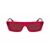 KARL LAGERFELD KLJ6147S Unisex Okulary przeciwsłoneczne w kształcie kwadratu - czarna oprawka acetatowa, szare soczewki poliwęglanowe 56mm