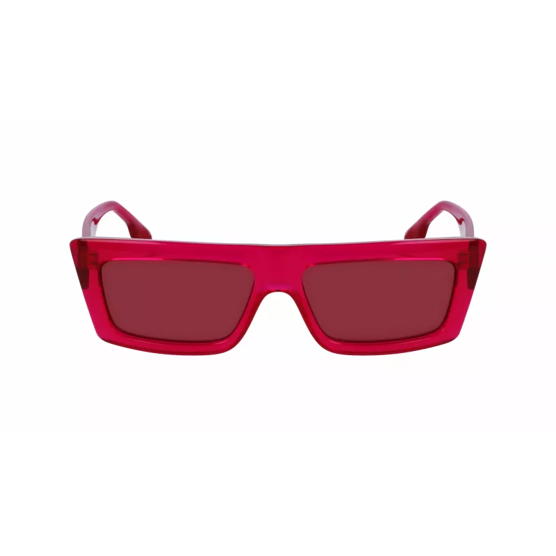 KARL LAGERFELD KLJ6147S Unisex Okulary przeciwsłoneczne w kształcie kwadratu - czarna oprawka acetatowa, szare soczewki poliwęglanowe 56mm