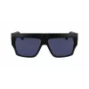 KARL LAGERFELD KLJ6148S-002 Unisex Kwadratowe Okulary Przeciwsłoneczne Czarna Oprawka Acetatowa Szare Szkło 57mm