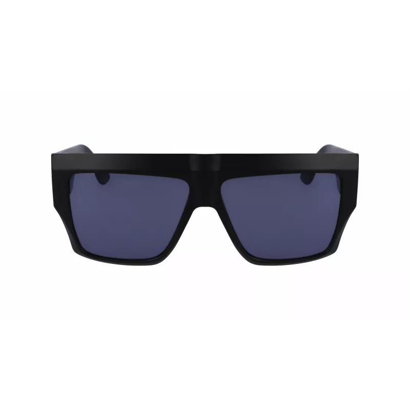 KARL LAGERFELD KLJ6148S-002 Unisex Kwadratowe Okulary Przeciwsłoneczne Czarna Oprawka Acetatowa Szare Szkło 57mm