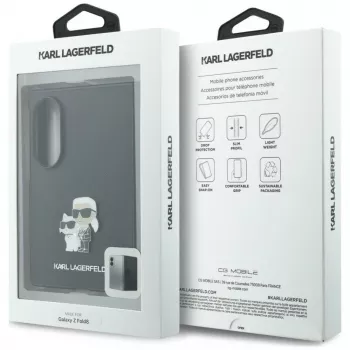 Karl Lagerfeld PU Saffiano Karl i Choupette etui do Samsung Galaxy Z Fold8 Czarny