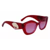 KARL LAGERFELD Damskie kwadratowe okulary przeciwsłoneczne z acetatu KL6127S 521862 52/18/140 mm