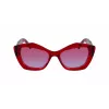 KARL LAGERFELD Damskie kwadratowe okulary przeciwsłoneczne z acetatu KL6127S 521862 52/18/140 mm