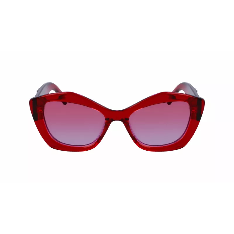 KARL LAGERFELD Damskie kwadratowe okulary przeciwsłoneczne z acetatu KL6127S 521862 52/18/140 mm
