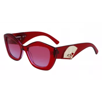 KARL LAGERFELD Damskie kwadratowe okulary przeciwsłoneczne z acetatu KL6127S 521862 52/18/140 mm