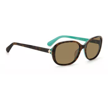 Okulary przeciwsłoneczne damskie Kate Spade Izabella GSFZL - oprawka acetatowa, ochrona UV400, soczewki 55 mm