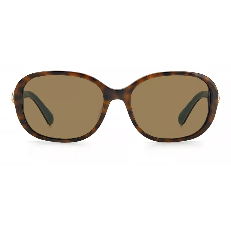 Okulary przeciwsłoneczne damskie Kate Spade Izabella GSFZL - oprawka acetatowa, ochrona UV400, soczewki 55 mm