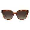 KATE SPADE SAVANNAGSIPRF Okulary przeciwsłoneczne damskie - oprawka Havana z acetatu, soczewki brązowe gradientowe, 57/17/140 mm
