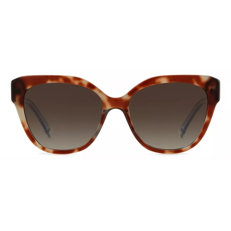 KATE SPADE SAVANNAGSIPRF Okulary przeciwsłoneczne damskie - oprawka Havana z acetatu, soczewki brązowe gradientowe, 57/17/140 mm