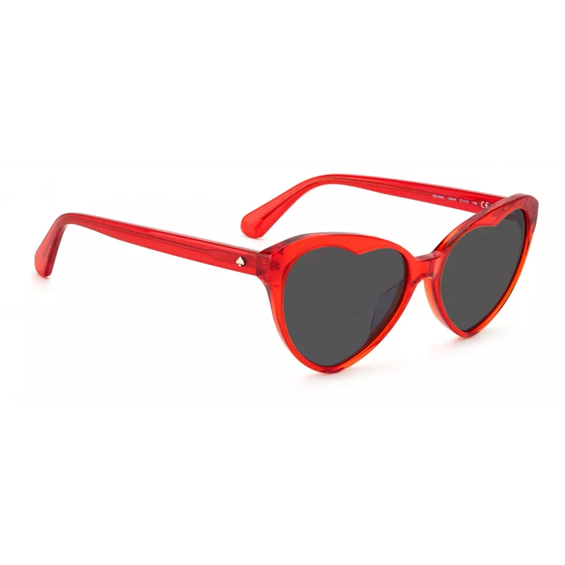 Kate Spade Velma Damskie Okulary Przeciwsłoneczne VELMASC9AF7IR Czarna Oprawka Soczewki Szary Gradient 57/17/140 mm