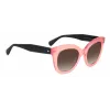 KATE SPADE BELAHS35JF0HA Damskie okulary przeciwsłoneczne Cat Eye, czarny acetat, szare gradientowe soczewki 50mm