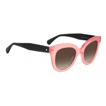 KATE SPADE BELAHS35JF0HA Damskie okulary przeciwsłoneczne Cat Eye, czarny acetat, szare gradientowe soczewki 50mm