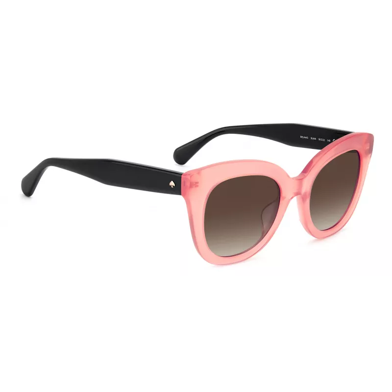KATE SPADE BELAHS35JF0HA Damskie okulary przeciwsłoneczne Cat Eye, czarny acetat, szare gradientowe soczewki 50mm
