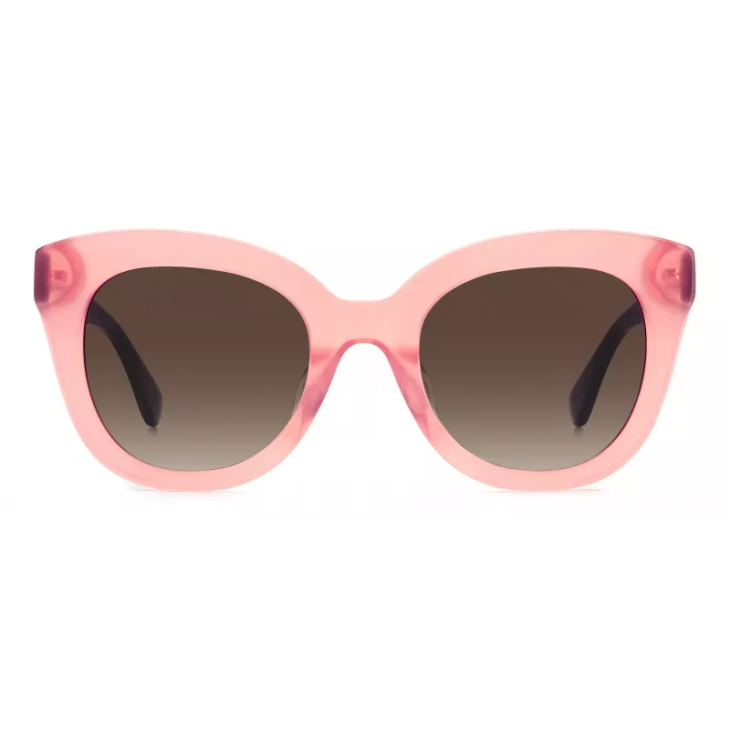 KATE SPADE BELAHS35JF0HA Damskie okulary przeciwsłoneczne Cat Eye, czarny acetat, szare gradientowe soczewki 50mm