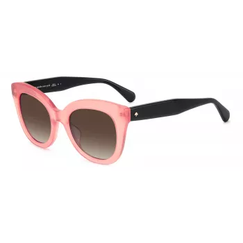 KATE SPADE BELAHS35JF0HA Damskie okulary przeciwsłoneczne Cat Eye, czarny acetat, szare gradientowe soczewki 50mm