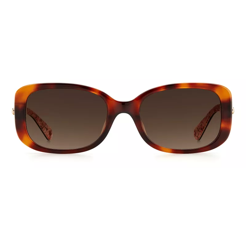 KATE SPADE Damskie okulary przeciwsłoneczne Dionna Cat Eye - Czarna oprawka acetatowa z szarymi soczewkami gradientowymi - 52/17/140 mm