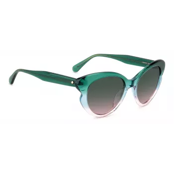 KATE SPADE Okulary przeciwsłoneczne damskie Elina Cat Eye - czarna oprawka, szare gradientowe szkła 53mm