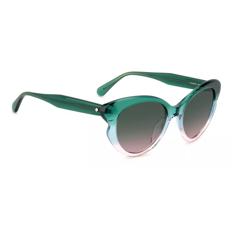 KATE SPADE Okulary przeciwsłoneczne damskie Elina Cat Eye - czarna oprawka, szare gradientowe szkła 53mm