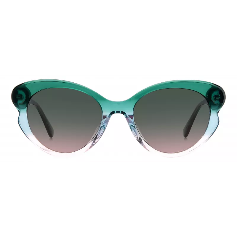 KATE SPADE Okulary przeciwsłoneczne damskie Elina Cat Eye - czarna oprawka, szare gradientowe szkła 53mm