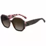 KATE SPADE Damskie okulary przeciwsłoneczne Flynnieg/S w kształcie kwadratu - czarna oprawka acetatowa, szare soczewki poliwęglanowe, ochrona UV400 (54/20/140 mm)