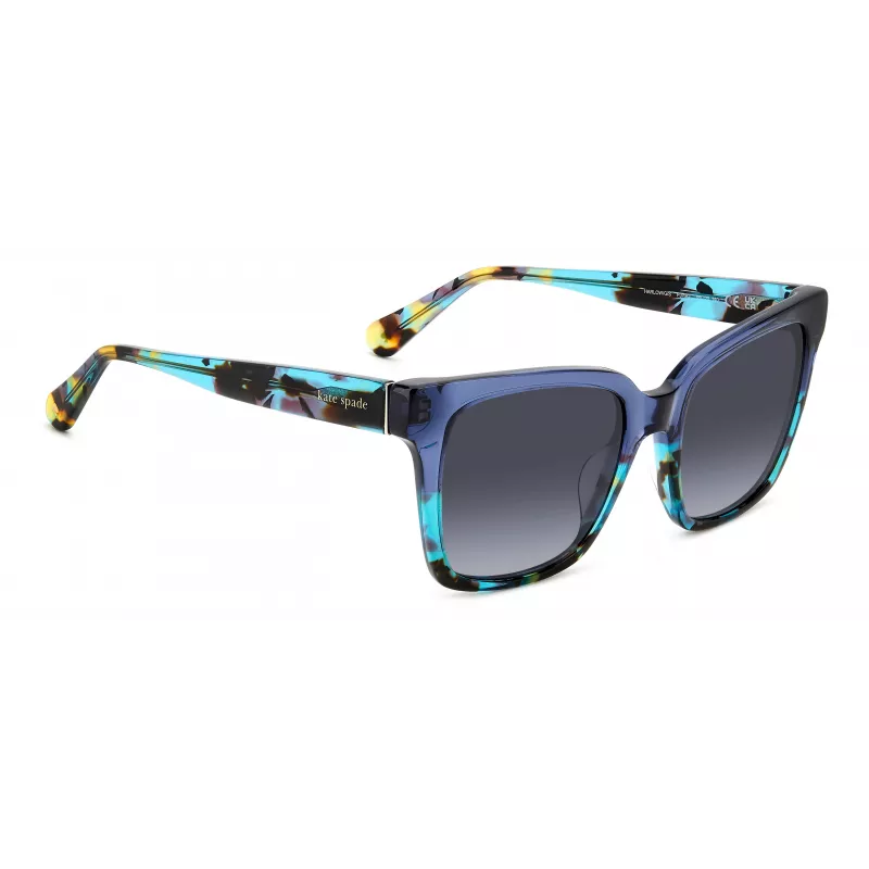 KATE SPADE Damskie okulary przeciwsłoneczne HarlowG/S w kształcie kwadratu - różowo-brązowy gradient - 55/17/140 mm