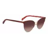 KATE SPADE Damskie okulary przeciwsłoneczne Izara Cat Eye - czarna oprawka acetatowa z szarymi soczewkami gradientowymi - 57/17/140 mm