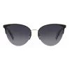 KATE SPADE Damskie okulary przeciwsłoneczne Izara Cat Eye IZARAGS807F79 - Czarna oprawka acetatowa, szare soczewki poliwęglanowe, 57mm