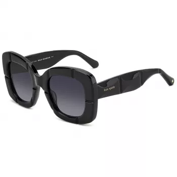 KATE SPADE Okulary przeciwsłoneczne damskie Josey - czarna oprawka acetatowa, szare soczewki gradientowe, 50mm
